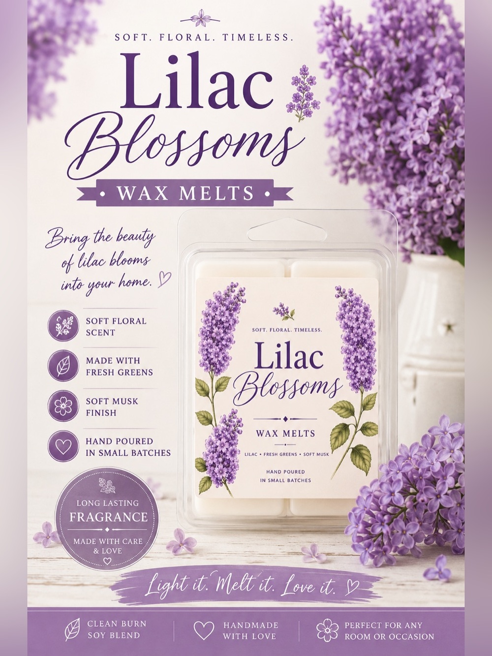 💜🪻Lilac Blossoms Wax Melts🪻💜